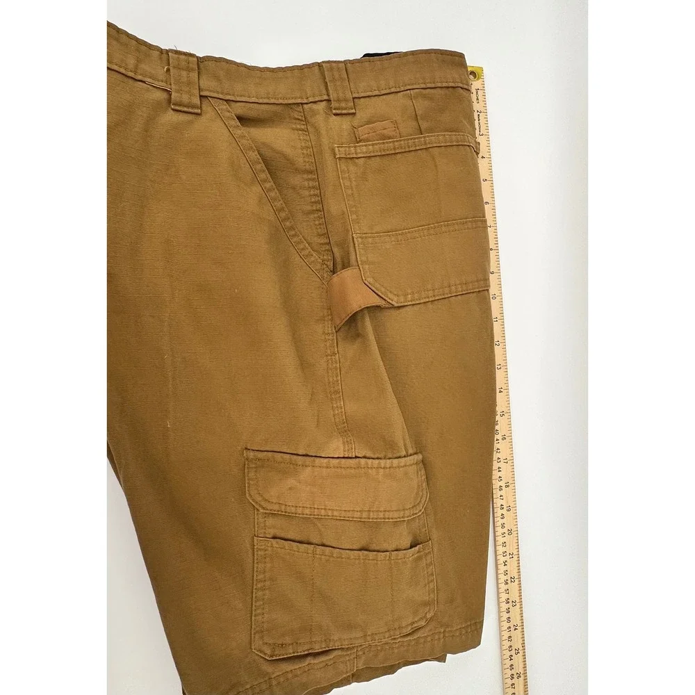 Genuine Dickies Mens Brown Ripstop Cargo Shorts Relaxed Fit Size 40 GR40ABD